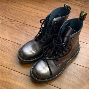 Dr. Marten Metallic Pewter Pascal Boots